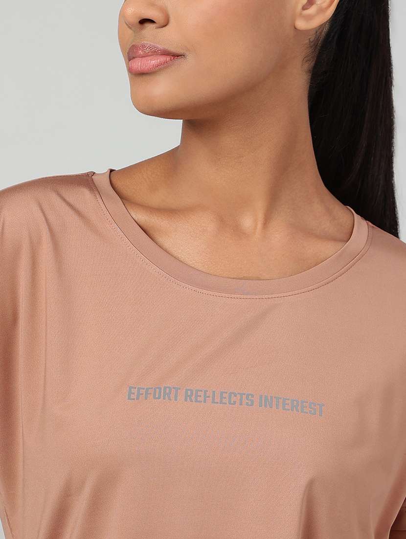 women printed round neck dri-fit t-shirt - 22186906 -  Standard Image - 4