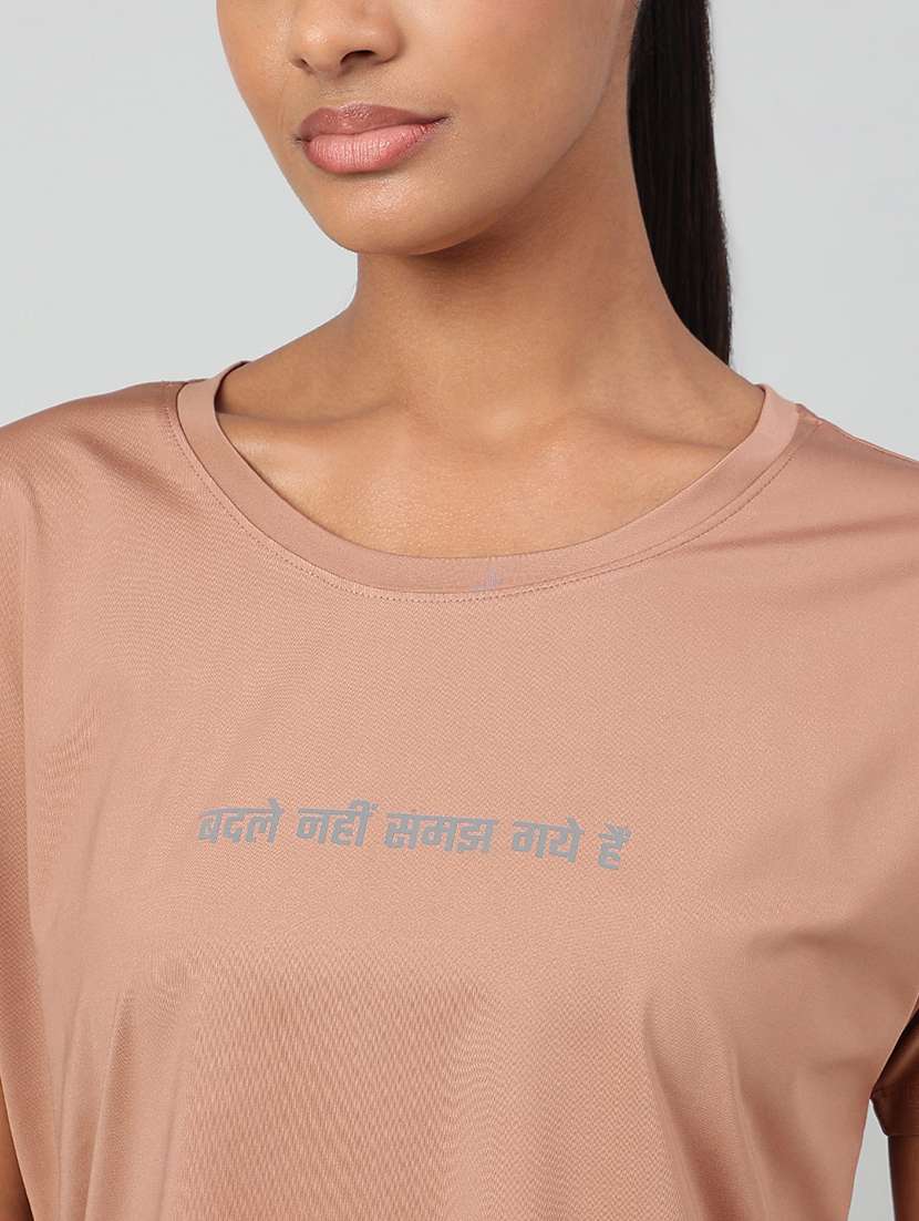 women printed round neck dri-fit t-shirt - 22186907 -  Standard Image - 4