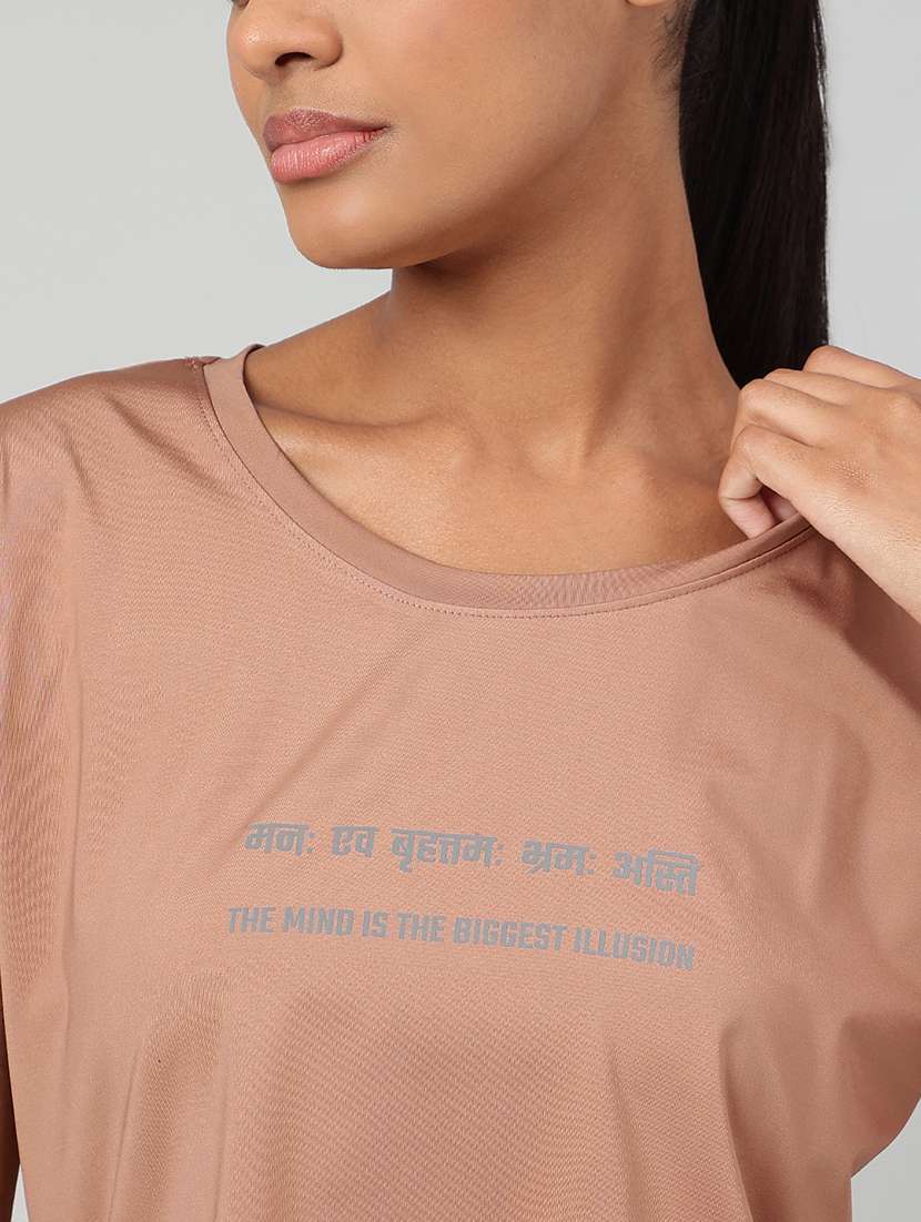 women printed round neck dri-fit t-shirt - 22186909 -  Standard Image - 4