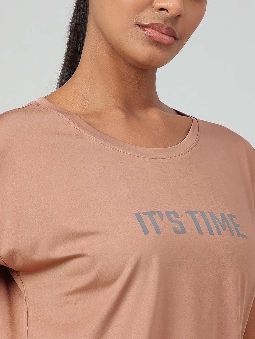 women printed round neck dri-fit t-shirt - 22186910 -  Standard Image - 4