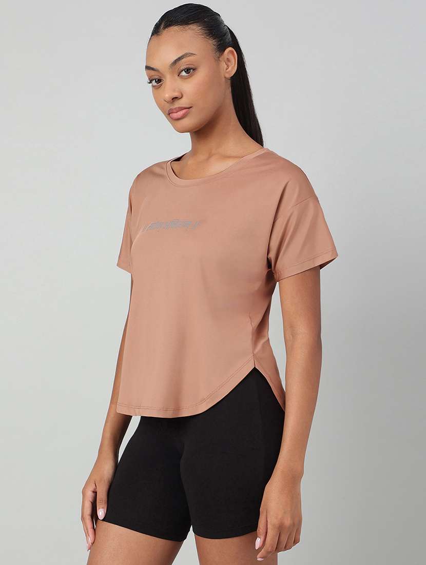 women printed round neck dri-fit t-shirt - 22186911 -  Standard Image - 1