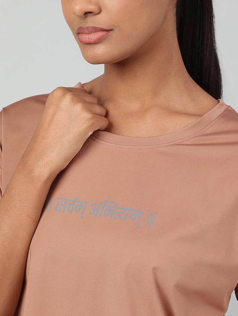 women printed round neck dri-fit t-shirt - 22186911 -  Standard Image - 4