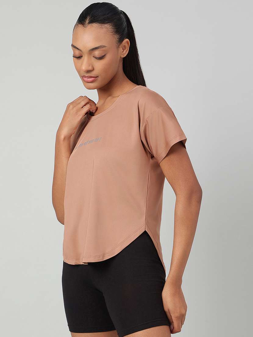 women printed round neck dri-fit t-shirt - 22186916 -  Standard Image - 1