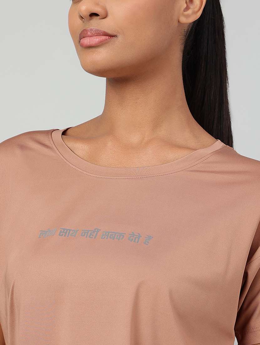 women printed round neck dri-fit t-shirt - 22186916 -  Standard Image - 4