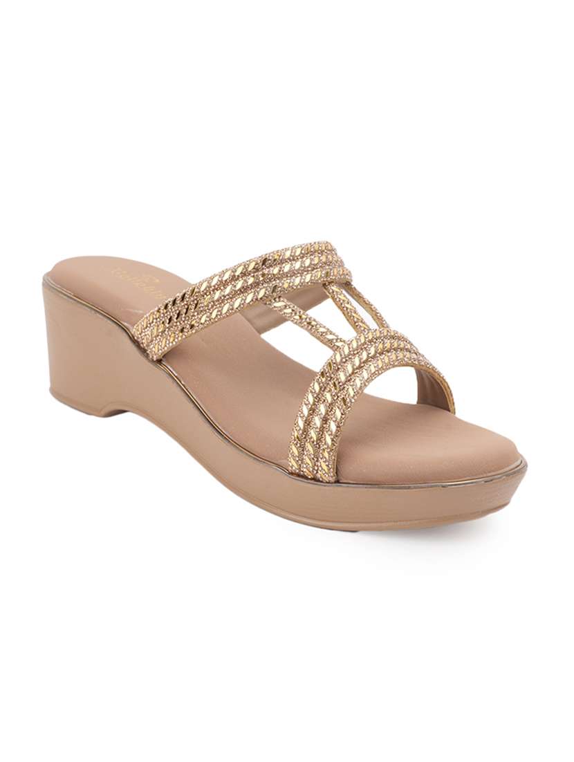women embellished slip on wedge - 22186998 -  Standard Image - 1