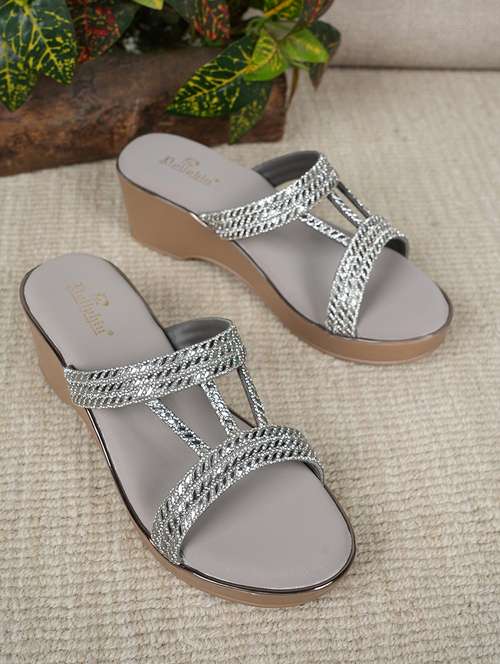 women embellished slip on wedge - 22186999 -  Standard Image - 0