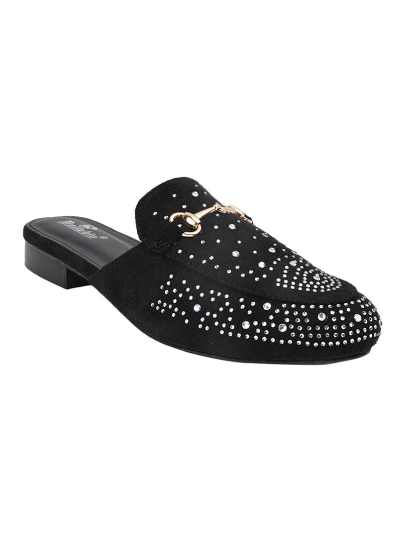 women black emebllished mule - 22187052 -  Standard Image - 1