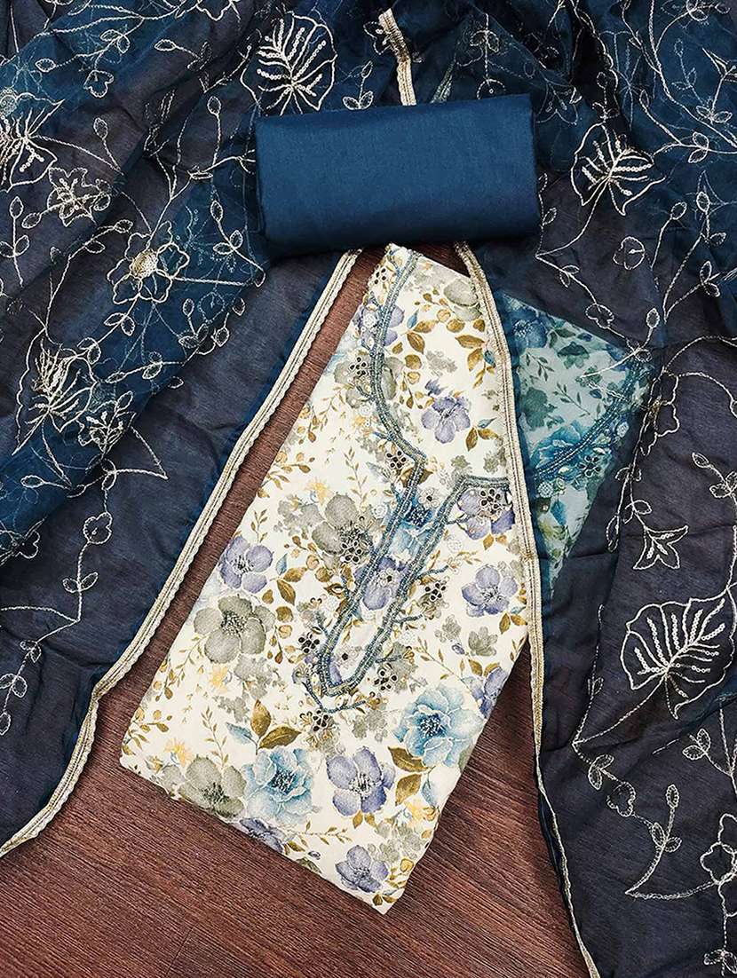 women floral embroidered unstitched suit set - 22187061 -  Standard Image - 1