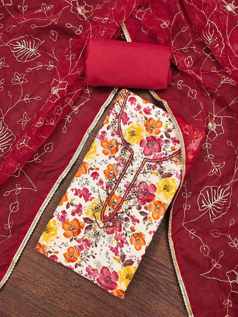 women floral embroidered unstitched suit set - 22187062 -  Standard Image - 1