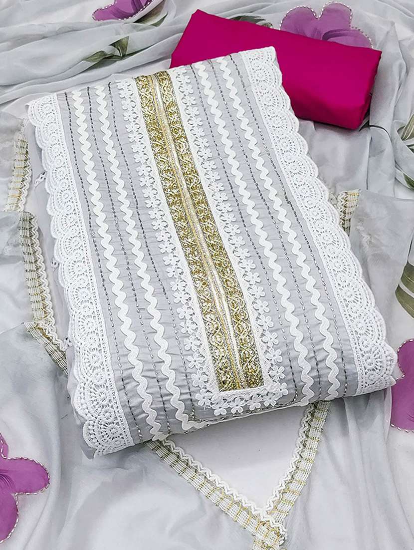 women floral embroidered unstitched suit set