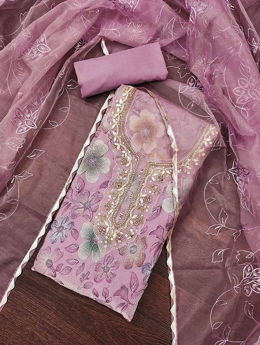 women floral embroidered unstitched suit set - 22187075 -  Standard Image - 1