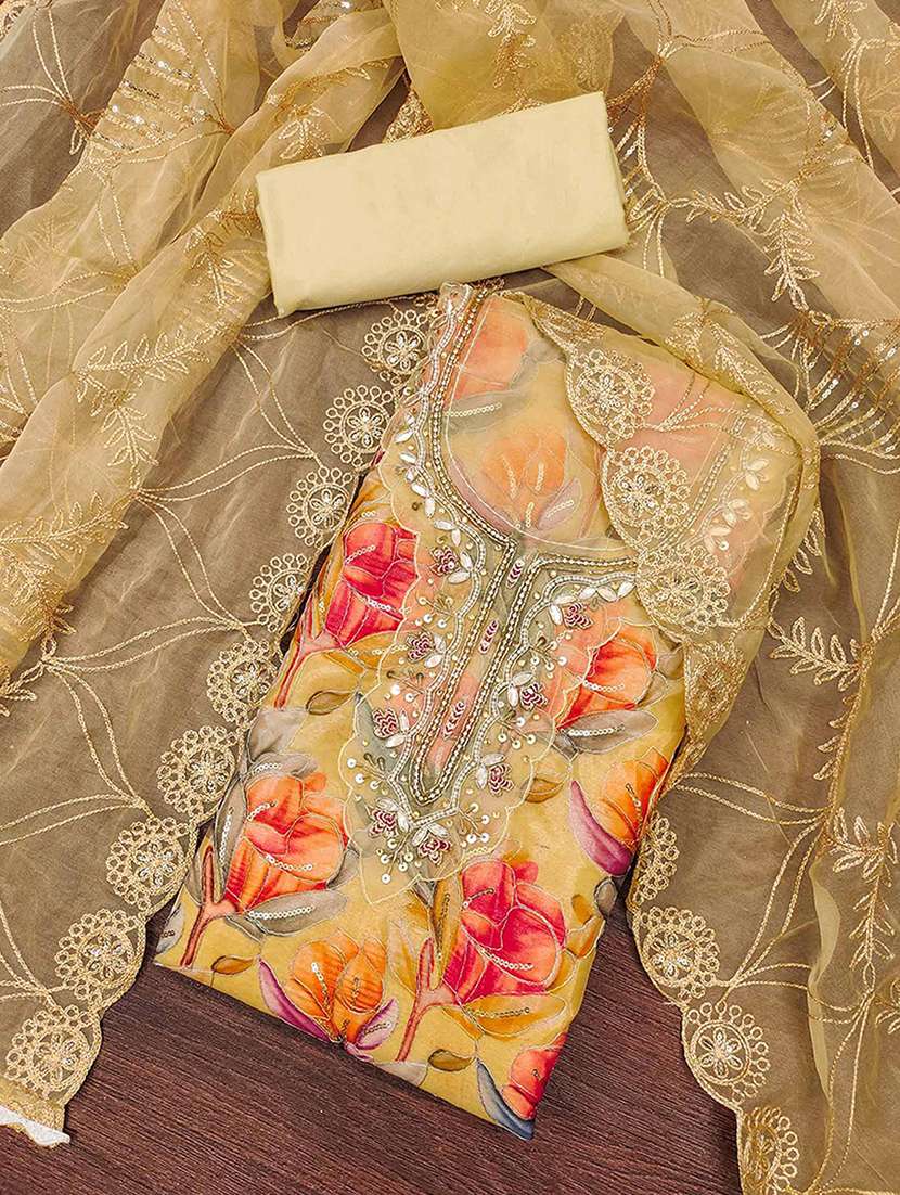 women floral embroidered unstitched suit set - 22187080 -  Standard Image - 1