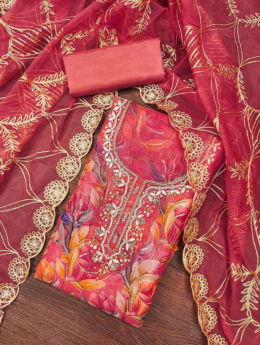 women floral embroidered unstitched suit set - 22187081 -  Standard Image - 1