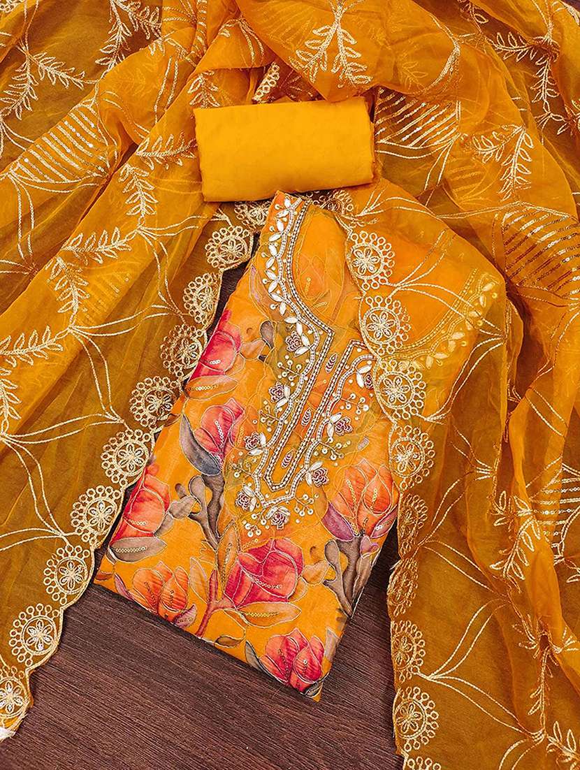 women floral embroidered unstitched suit set - 22187082 -  Standard Image - 1