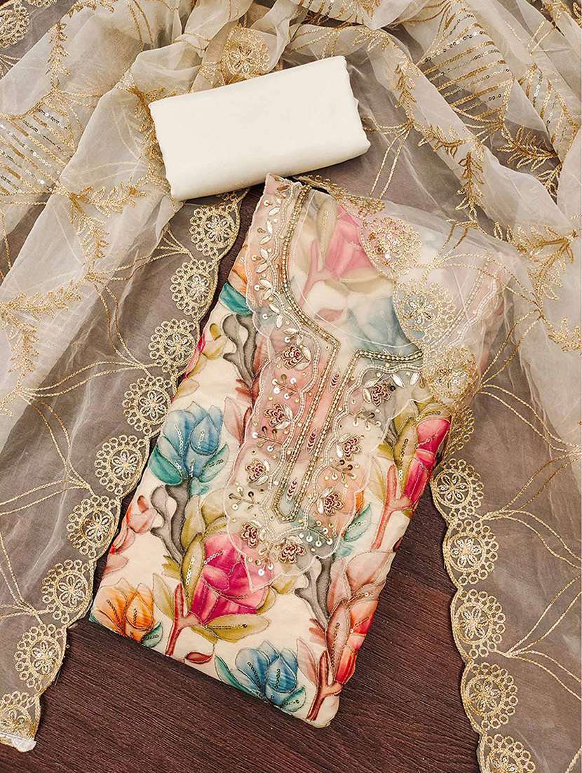 women floral embroidered unstitched suit set - 22187083 -  Standard Image - 1