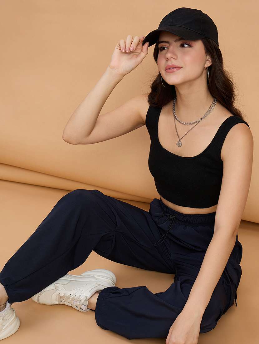 women pack of 2 solid mid rise cargo - 22187125 -  Standard Image - 4