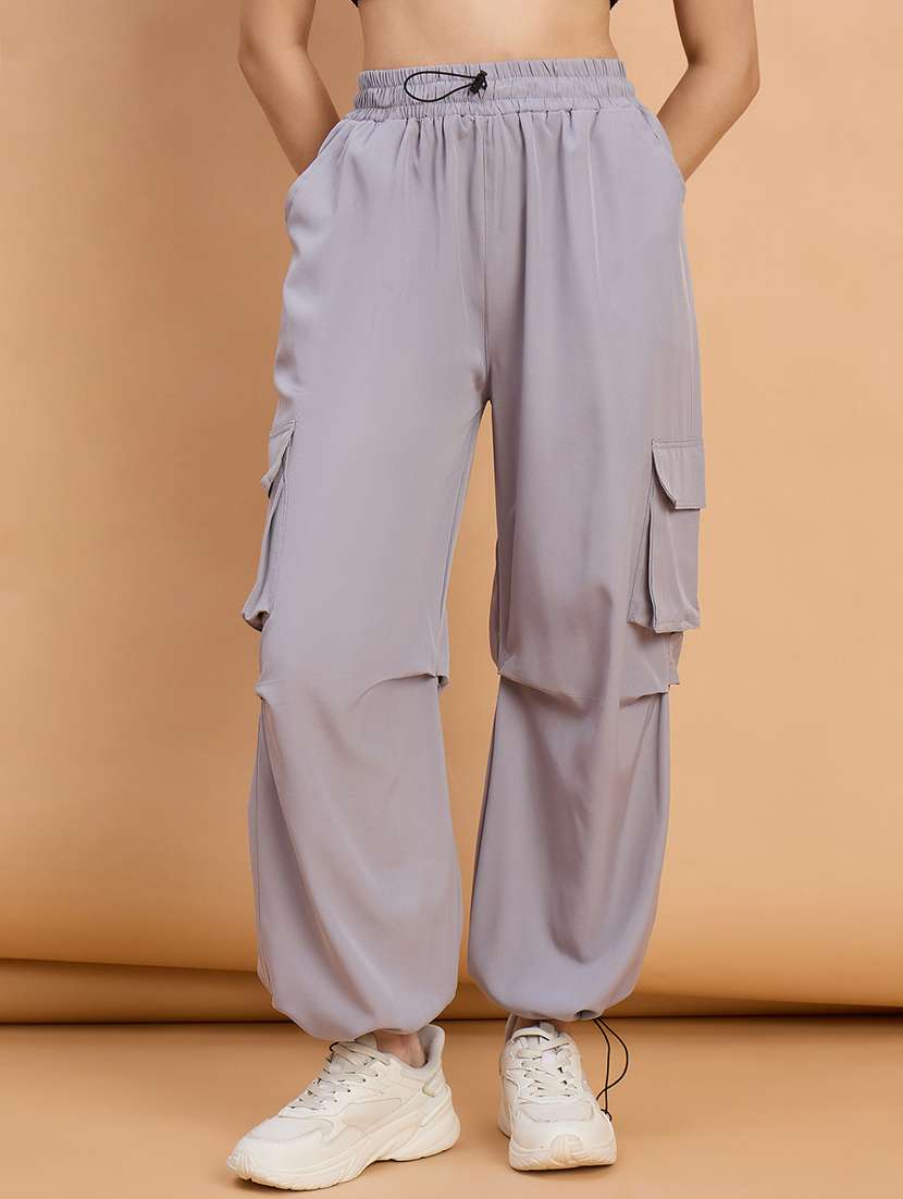 Women Pack Of 2 Solid Mid Rise Cargo - 22187127 -  Standard Image - 1