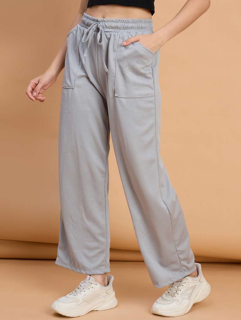 women pack of 2 solid high rise track pant - 22187131 -  Standard Image - 1