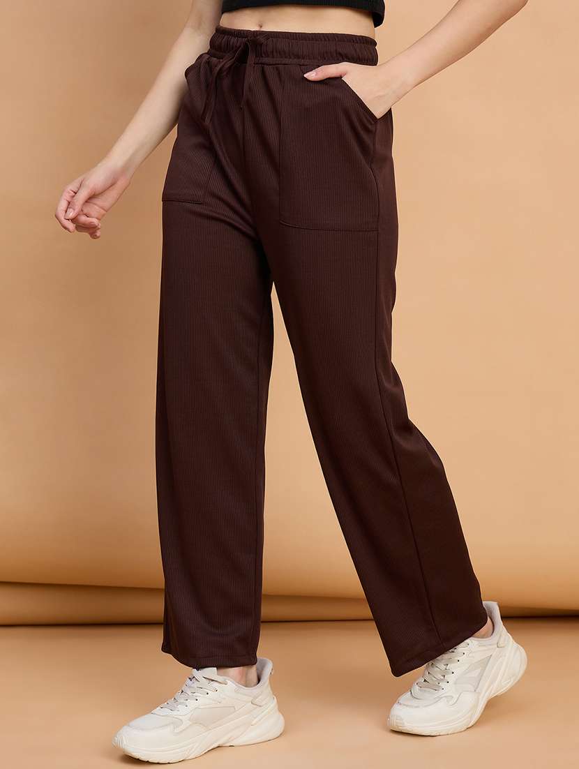 women pack of 2 solid high rise track pant - 22187136 -  Standard Image - 1
