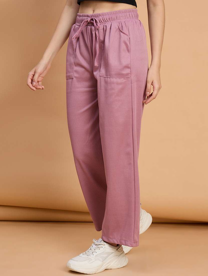 women pack of 2 solid high rise track pant - 22187137 -  Standard Image - 1