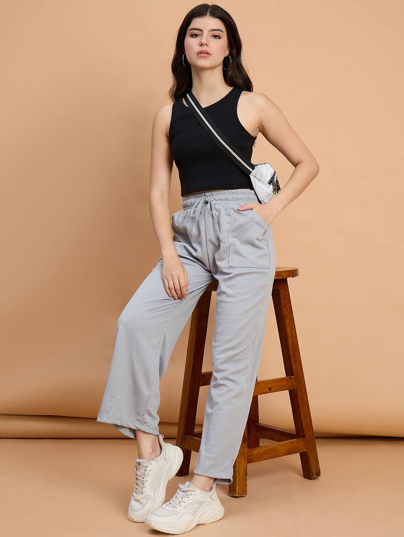 women pack of 2 solid high rise track pant - 22187138 -  Standard Image - 4