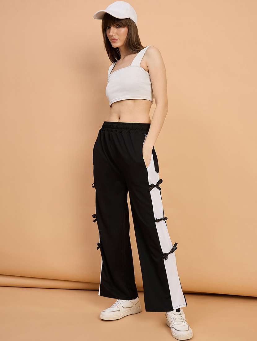 women pack of 2 color block mid rise trouser - 22187162 -  Standard Image - 4