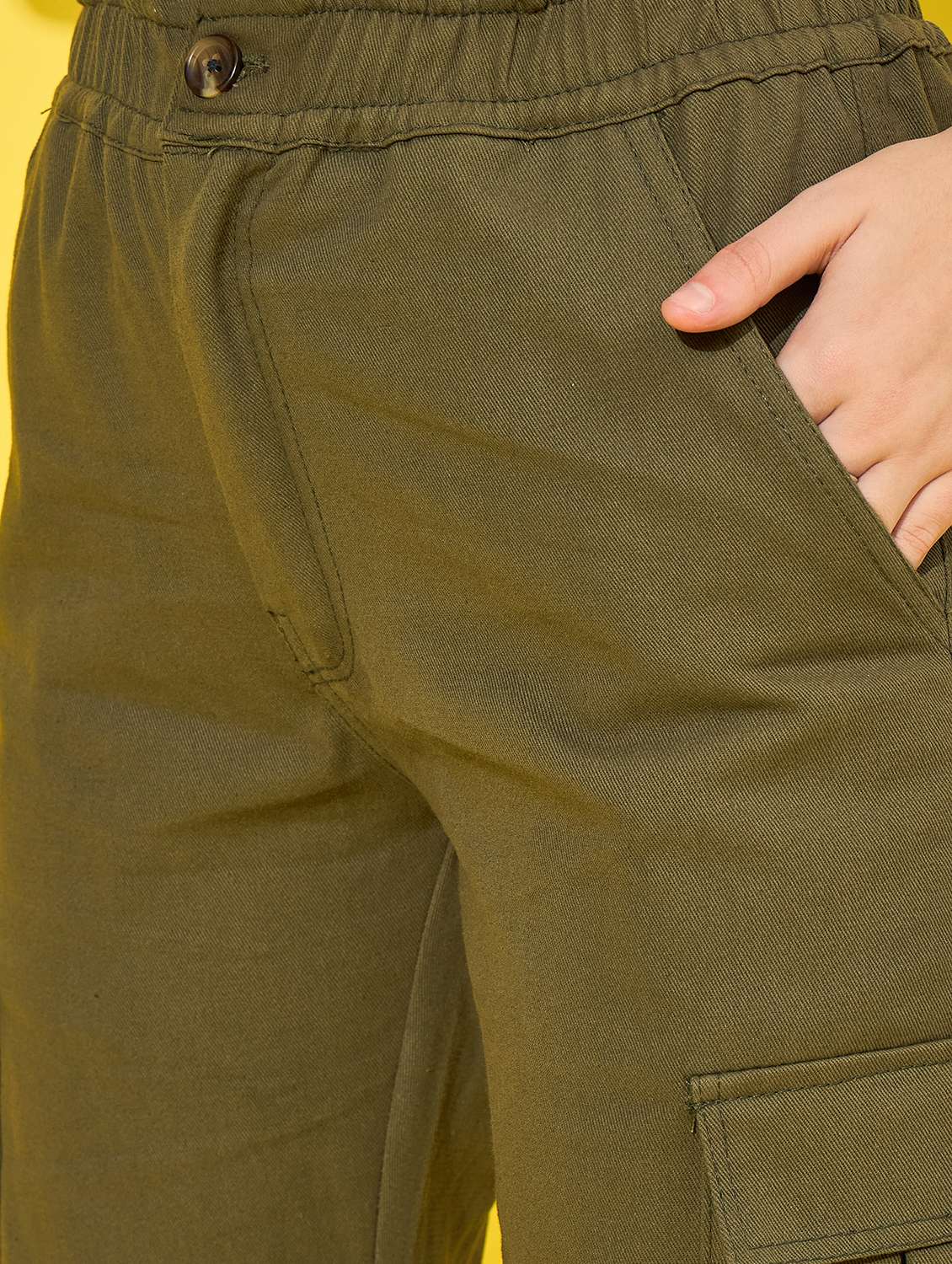 women pack of 2 solid high rise cargo - 22187219 -  Standard Image - 6