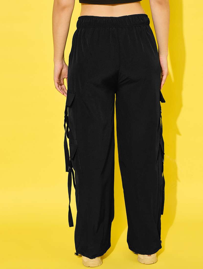 women pack of 2 solid mid rise cargo - 22187222 -  Standard Image - 4