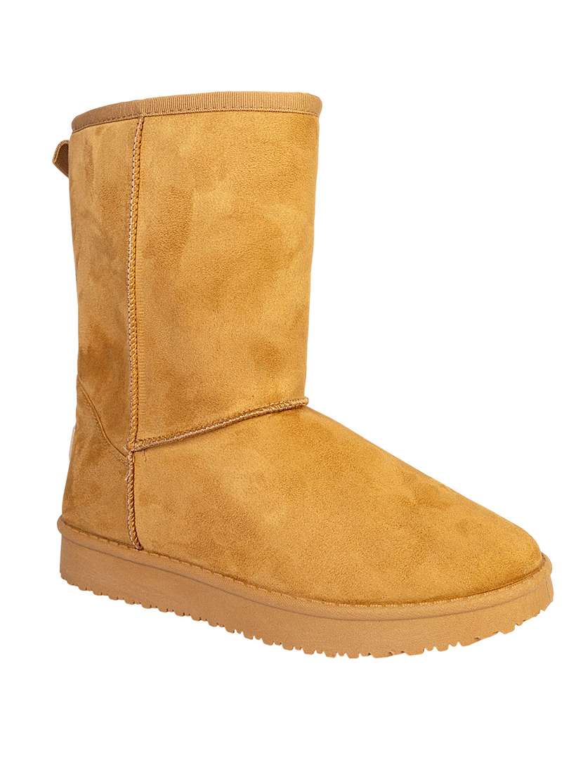 women solid slip on high ankle boots - 22187264 -  Standard Image - 1