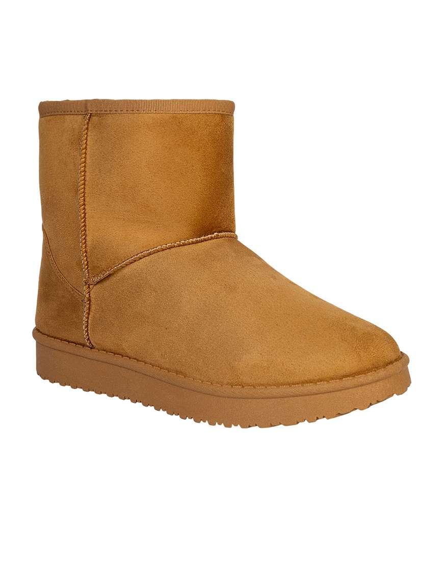 women solid slip on high ankle boots - 22187266 -  Standard Image - 1