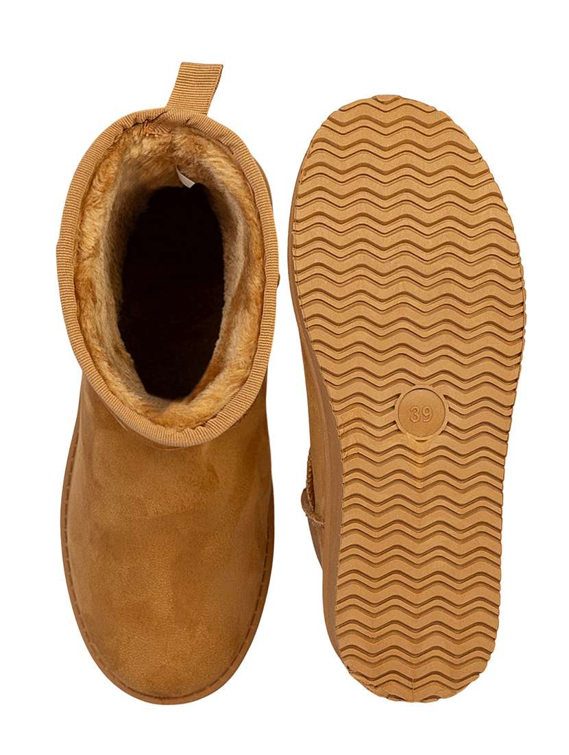 women solid slip on high ankle boots - 22187266 -  Standard Image - 4