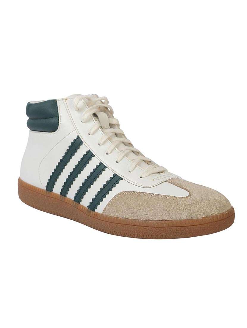 men striped lace up high ankle sneaker - 22187284 -  Standard Image - 1