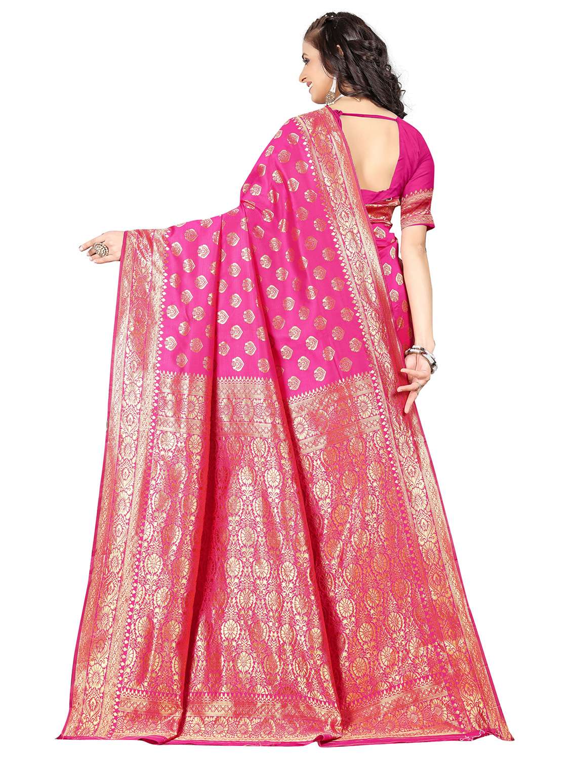 women self design kanjivaram saree with blouse - 22187592 -  Standard Image - 1