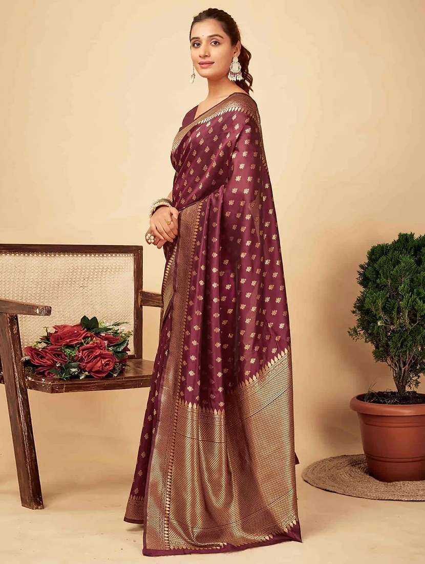 women self design kanjivaram saree with blouse - 22187597 -  Standard Image - 1