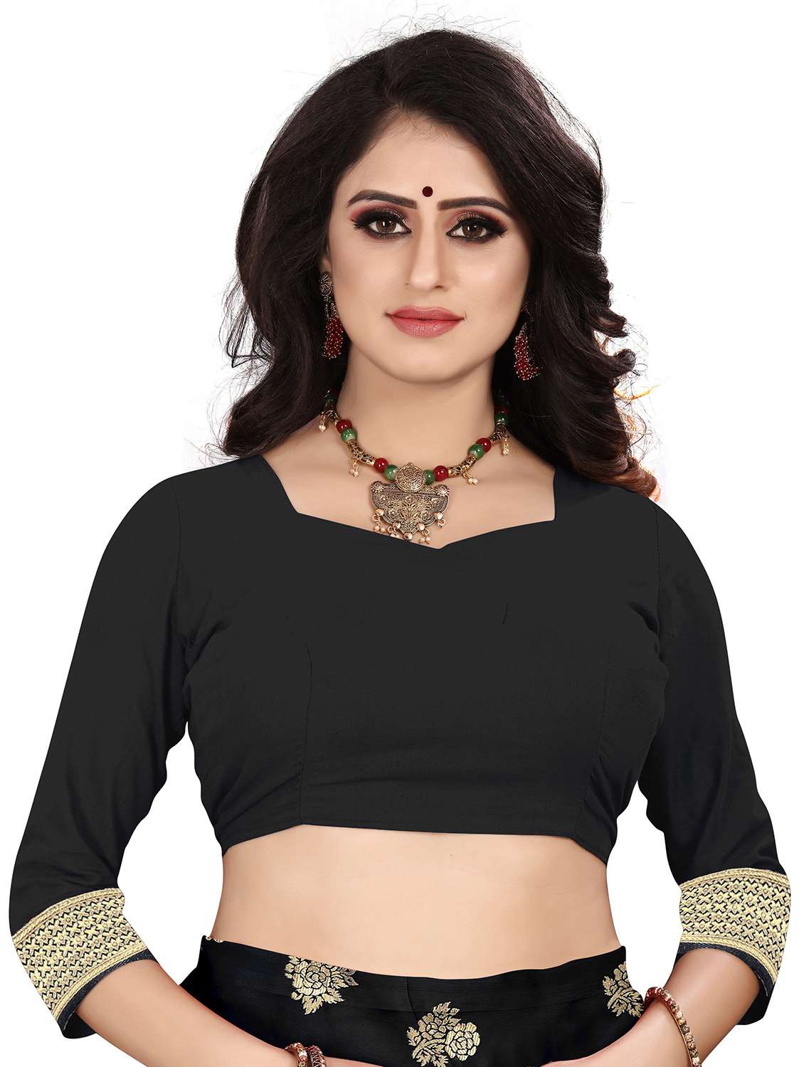 women self design kanjivaram saree with blouse - 22187625 -  Standard Image - 4