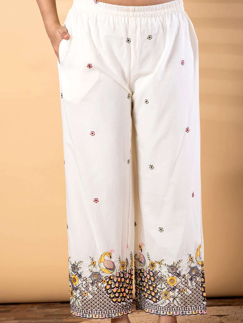 women solid with work three quarter sleeve ethnic co-ord set - 22187669 -  Standard Image - 4