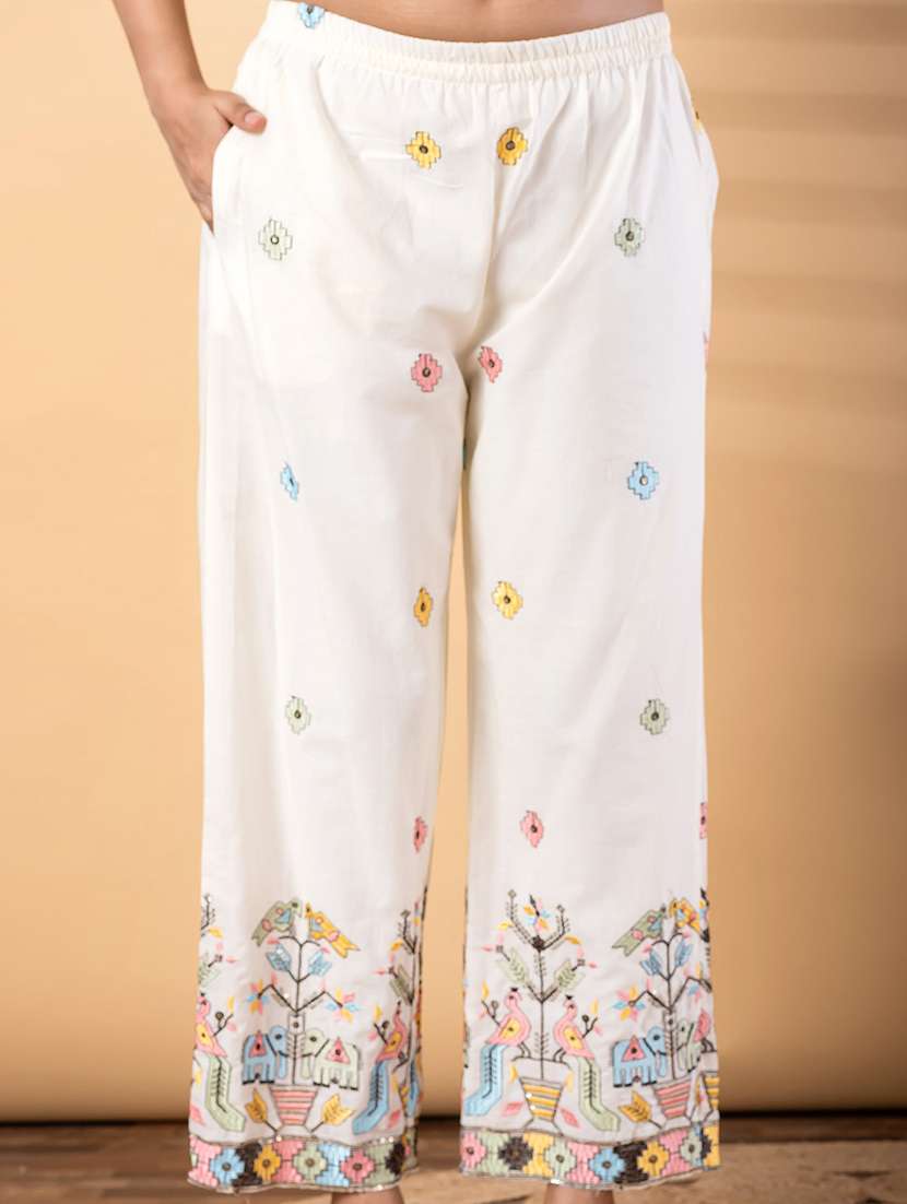 women solid with work three quarter sleeve ethnic co-ord set - 22187670 -  Standard Image - 4