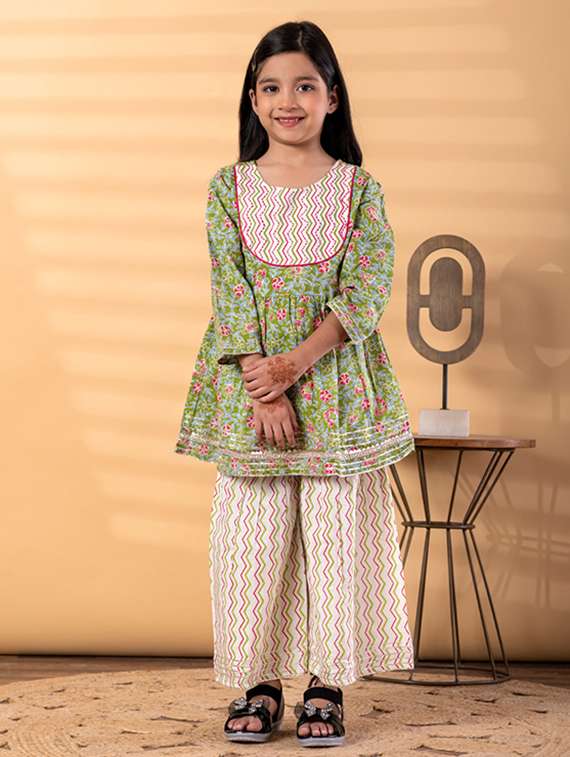 green cotton suit set - 22187750 -  Standard Image - 1