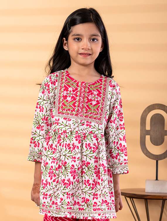 pink cotton suit set - 22187752 -  Standard Image - 4