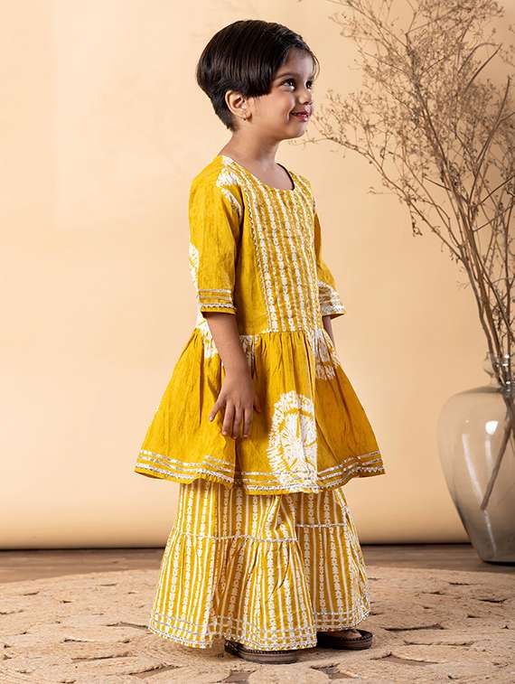 yellow cotton suit set - 22187756 -  Standard Image - 1