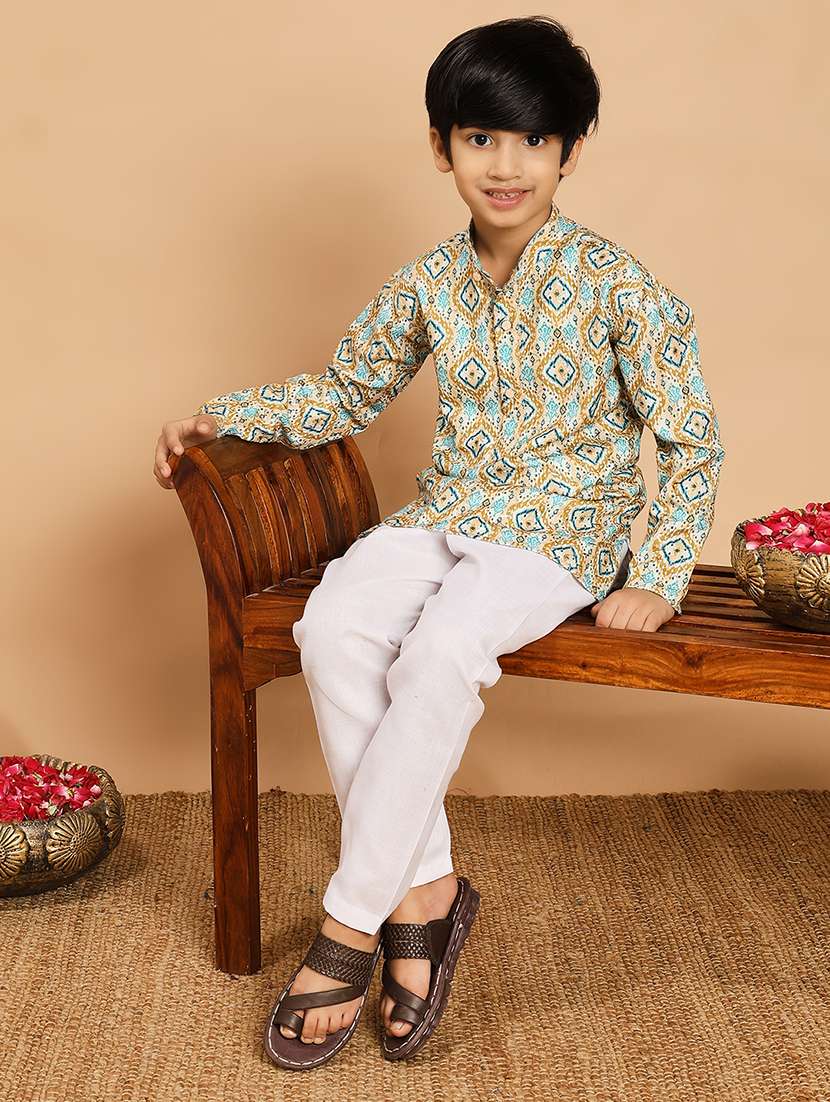 turquoise rayon kurta sets kurtas & set - 22187771 -  Standard Image - 1