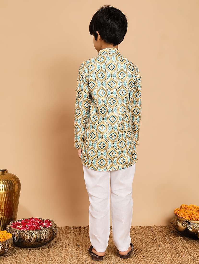 turquoise rayon kurta sets kurtas & set - 22187771 -  Standard Image - 4