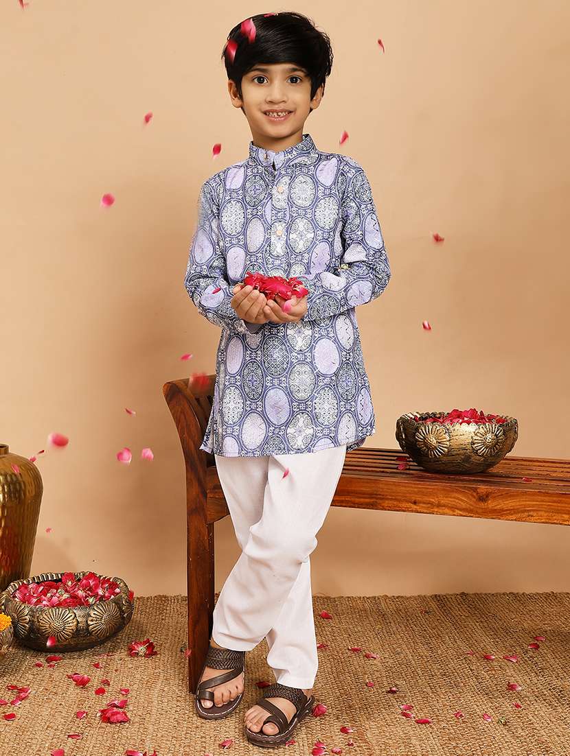 lavender rayon kurta sets kurtas & set - 22187772 -  Standard Image - 1