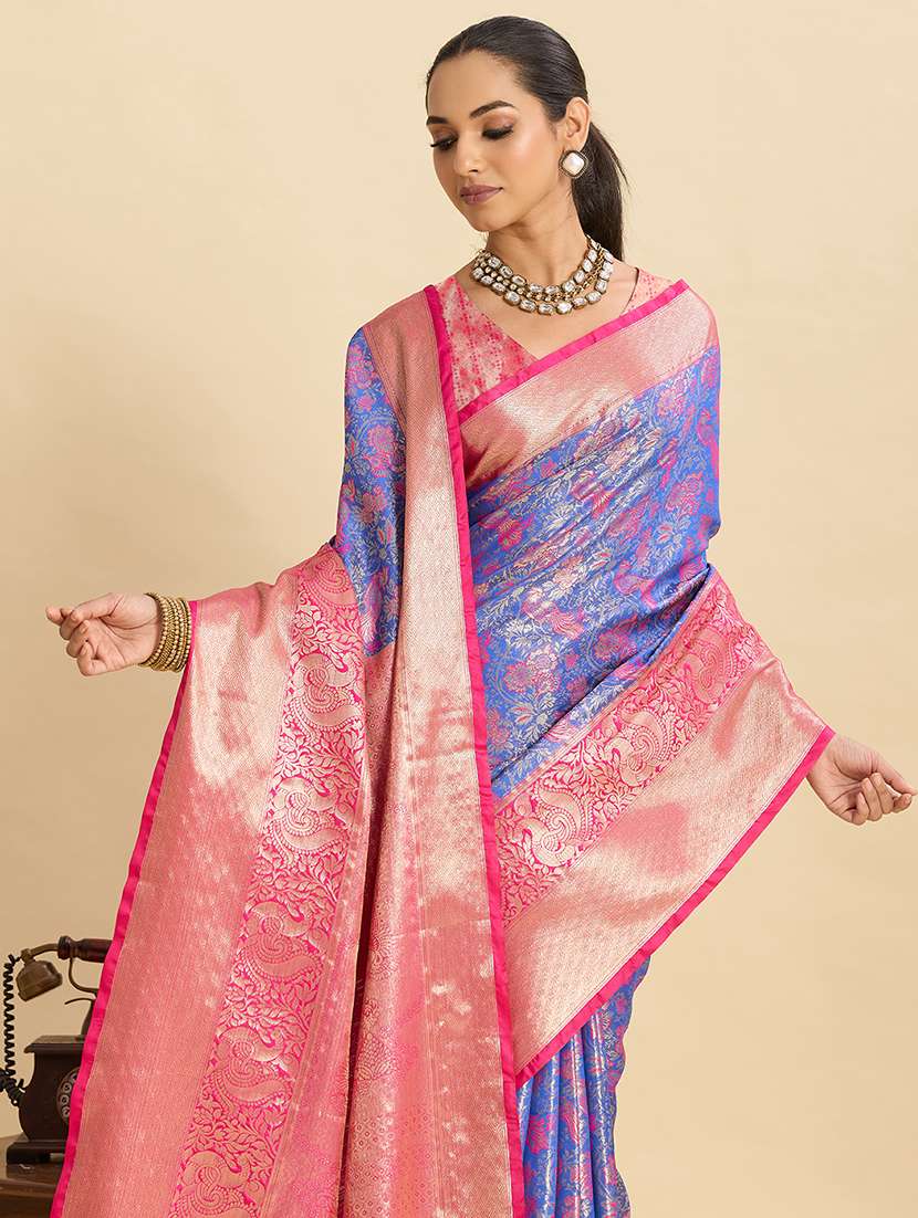 women self design banarasi saree with blouse - 22187788 -  Standard Image - 4
