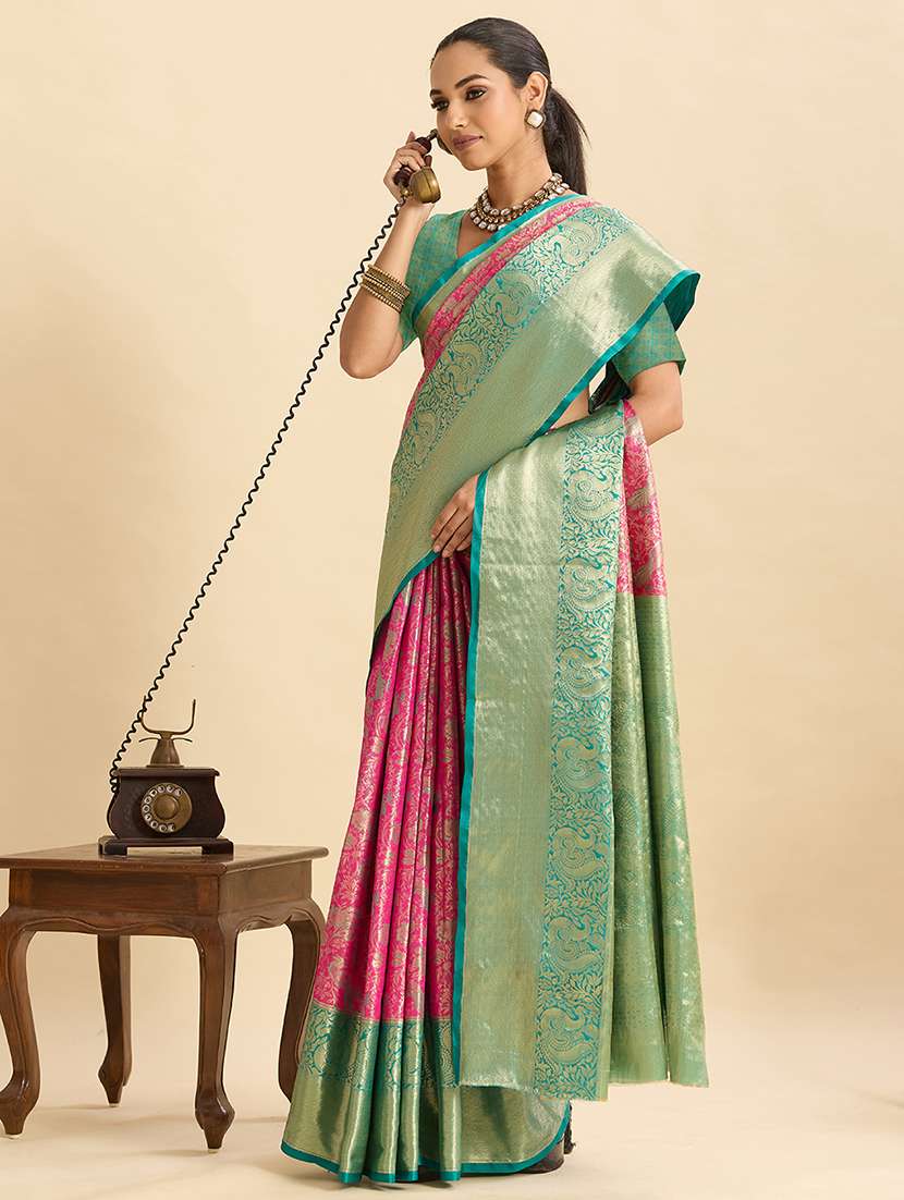women self design banarasi saree with blouse - 22187789 -  Standard Image - 1