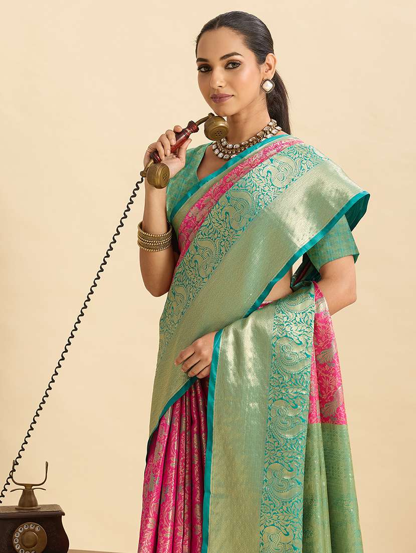 women self design banarasi saree with blouse - 22187789 -  Standard Image - 4