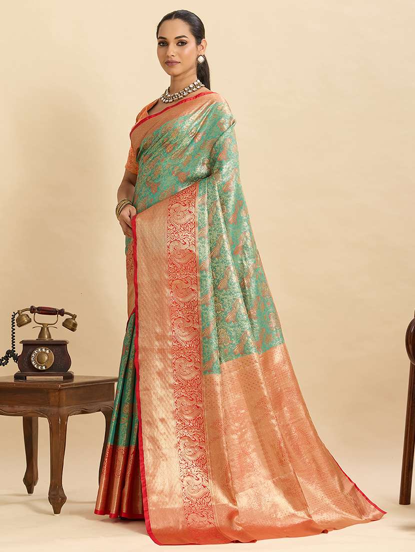 women self design banarasi saree with blouse - 22187790 -  Standard Image - 1