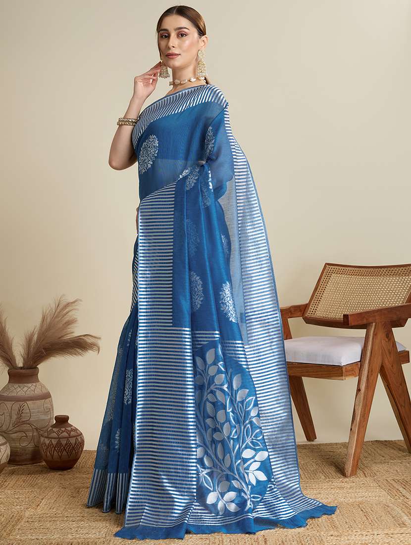 women self design bordered saree with blouse - 22187807 -  Standard Image - 1