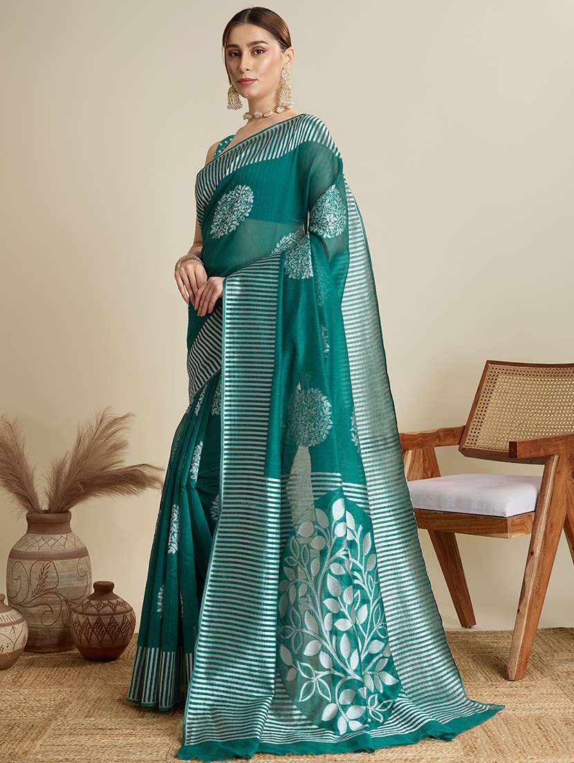 women self design bordered saree with blouse - 22187808 -  Standard Image - 1
