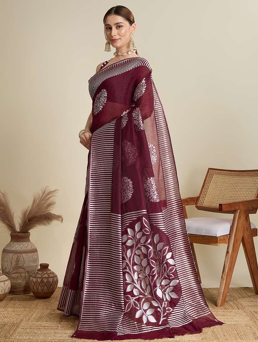 women self design bordered saree with blouse - 22187811 -  Standard Image - 1